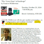 Frances Widdowson’s “The ‘Grave Error’ at Kamloops” Public Lecture