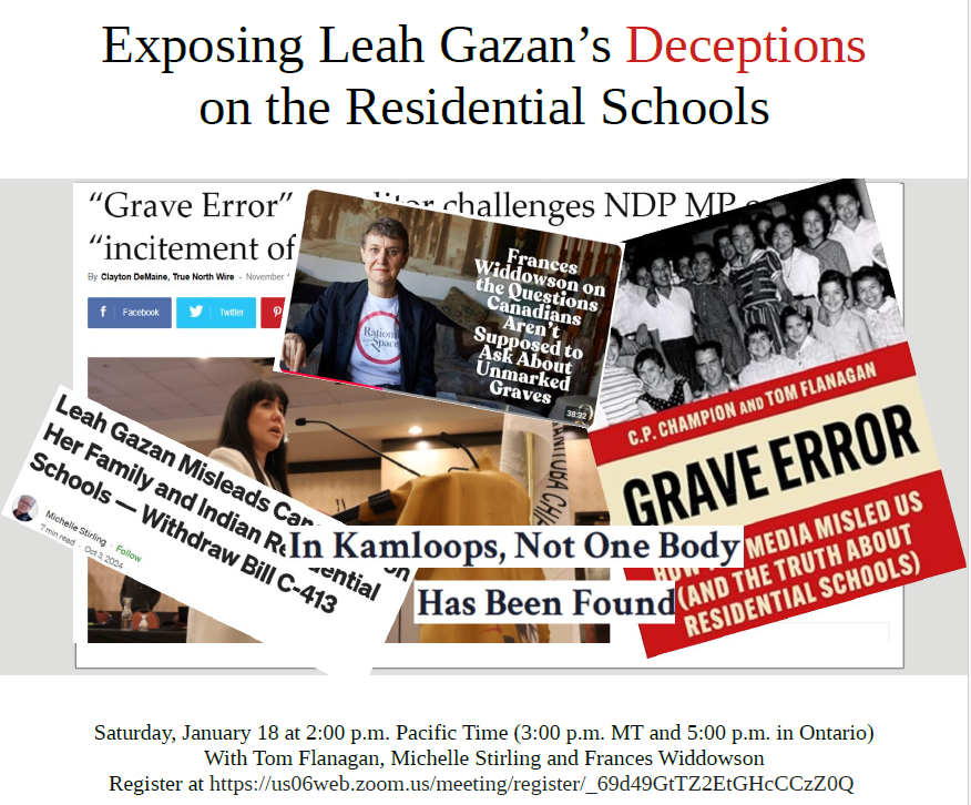 Frances Widdowson’s Presentation for Leah Gazan event on January 18