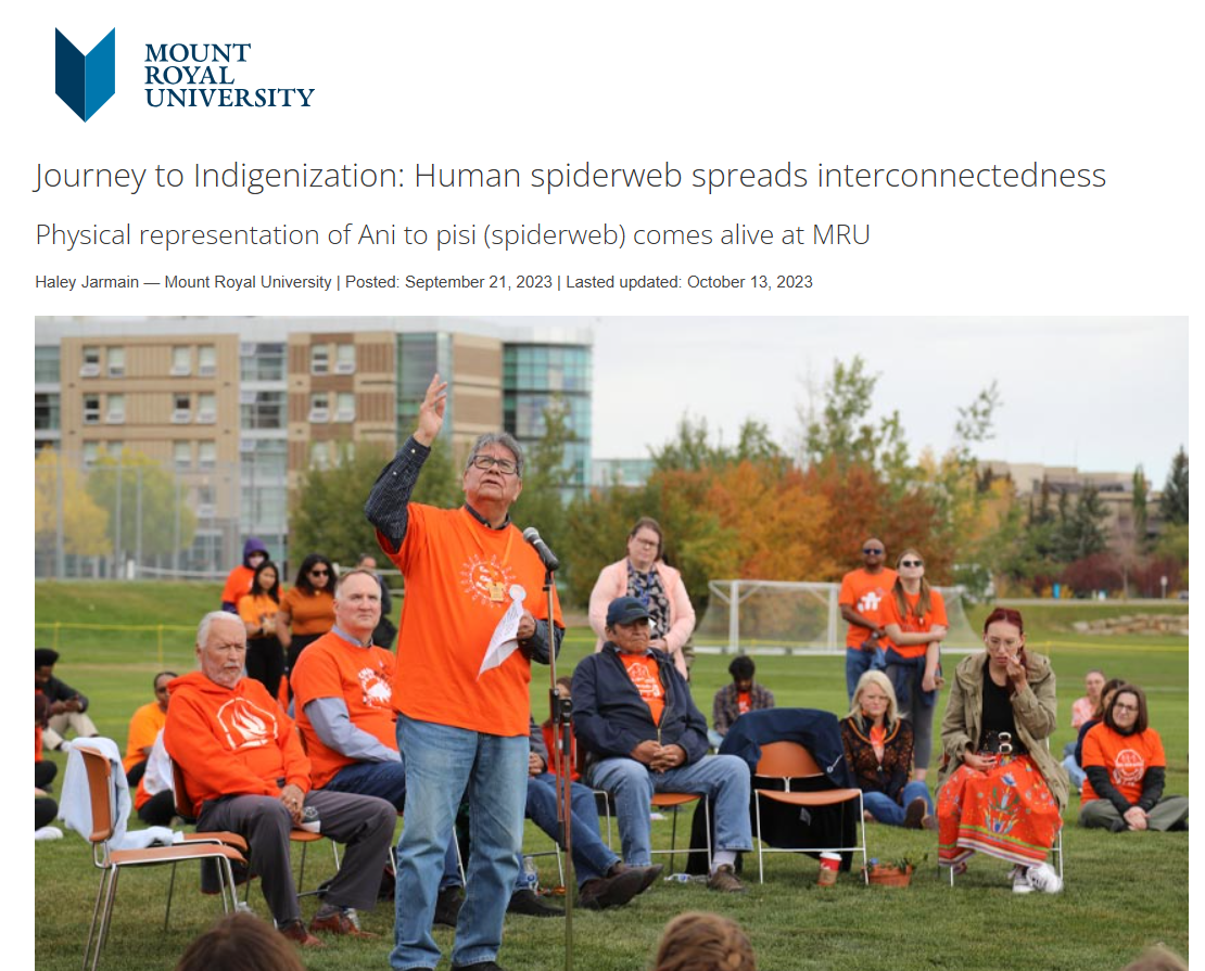 MRU’s Human Spiderweb Enactment