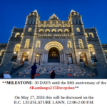 MILESTONE IN THE COUNTDOWN: Up to 30 Days before the Fifth Anniversary of the #Kamloops215Deception