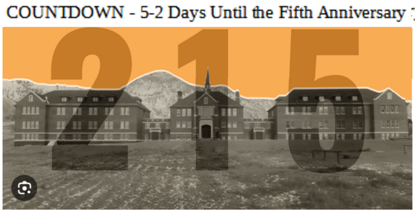 COUNTDOWN: 5-2 days until the fifth anniversary of the #Kamloops215Deception